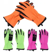 Лыжные перчатки флисовые зимние спортивные ветрозащитные водонепроницаемые толстые теплые перчатки для мотоцикла на полный палец Спортивная одежда для видов спорта на открытом воздухе