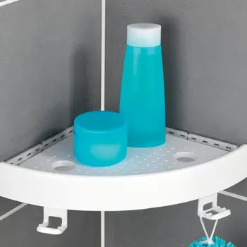 

Bathroom Wall Corner Storage Rack Shower Shelf Household Soap Holder Kitchen Storage Free Punching Bathroom Organizer