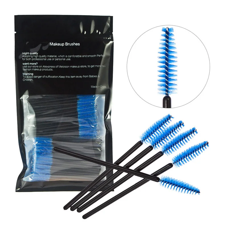 Buy 50pcs Disposable Eyebrow Brush Eyelash Brush Long