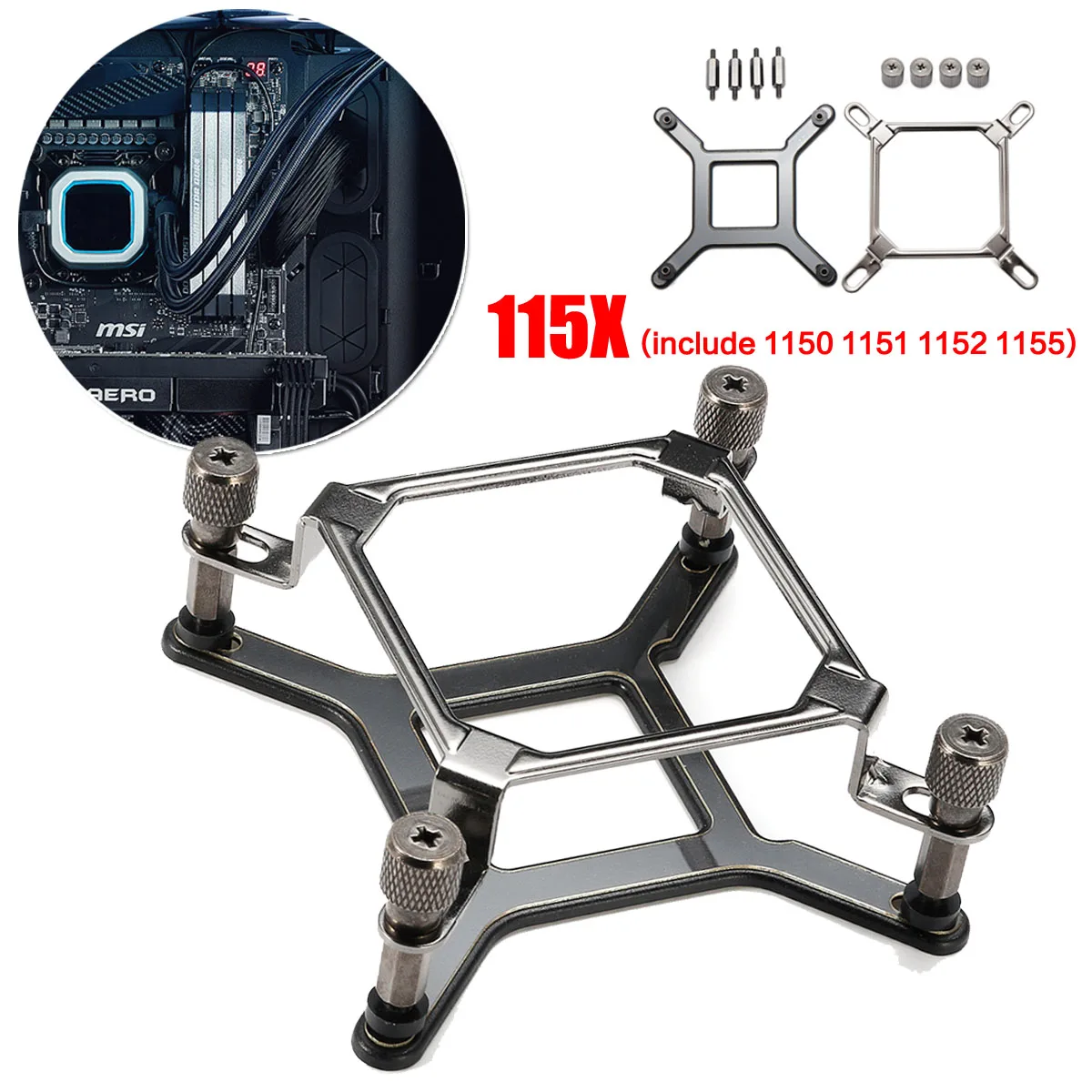 

115x CPU Water Cooler Mounting Bracket Hardware Kit For Intel LGA 1150 1151 1155 1156 For CORSAIR Hydro H60 H80i H100i H110i GT