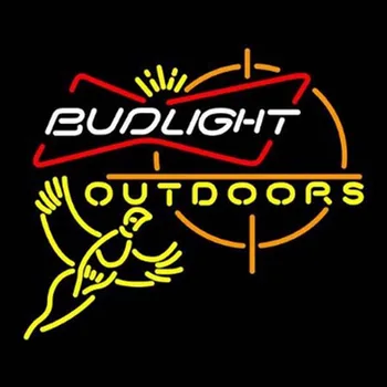 Bud Light Outdoors Pheasant Hunting Neon Light Sign Beer Bar