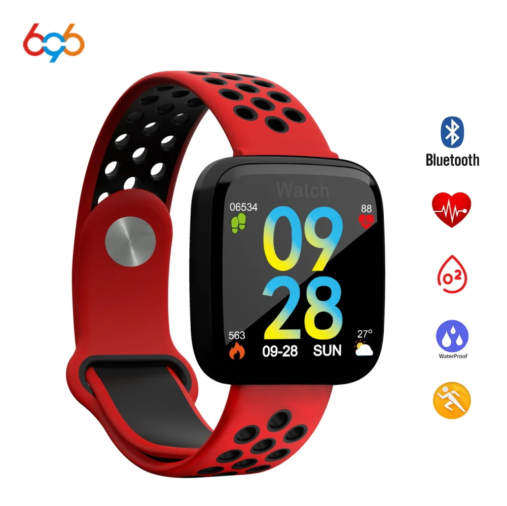 696 цветов F15 смарт-браслет монитора артериального давления smartband большой экран era