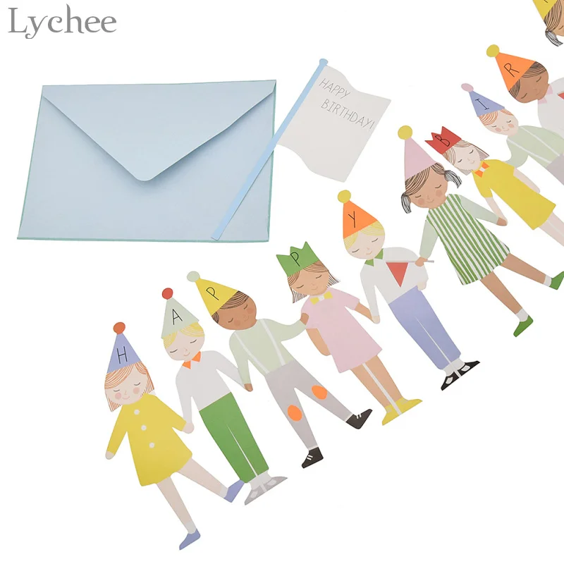 Lychee Life ручная работа 3D поздравительная открытка с днем рождения детский подарок