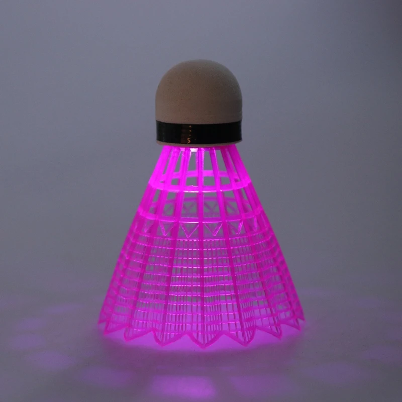 Badminton ball 3pcs LED Badminton ball Glowing light up Plastic Badminton shuttlecocks Colorful lighting