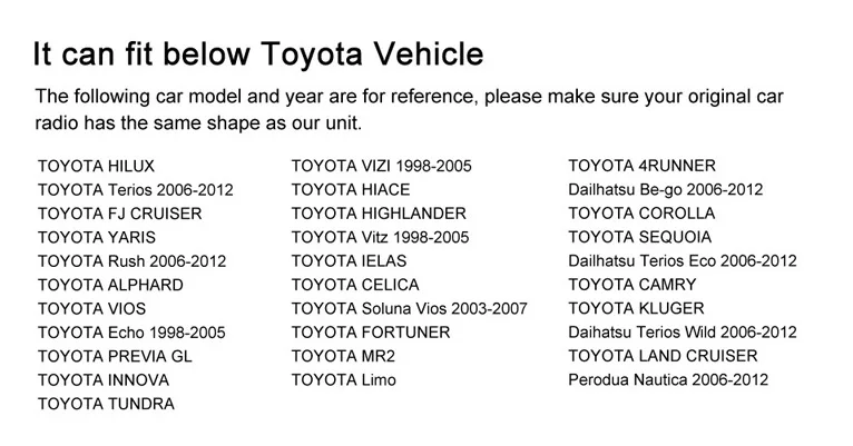 toyota old universal