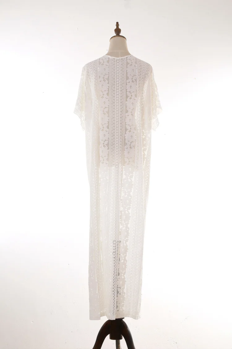 Lace Beach Cover Up Swimsuit Long Dress Transparent Cardigan Long Sleeve Swimwear Summer Hot Ladieswear Beachwear Cover-ups Lace Beach Cover Up Swimsuit Long Dress Transparent Cardigan Long Sleeve Swimwear Summer Hot Ladieswear Beachwear Cover-ups