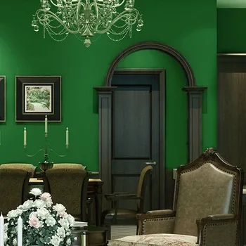 

Dark Green Retro Solid Color Wallpaper Stickers Bedroom Wall Paper Dormitory New