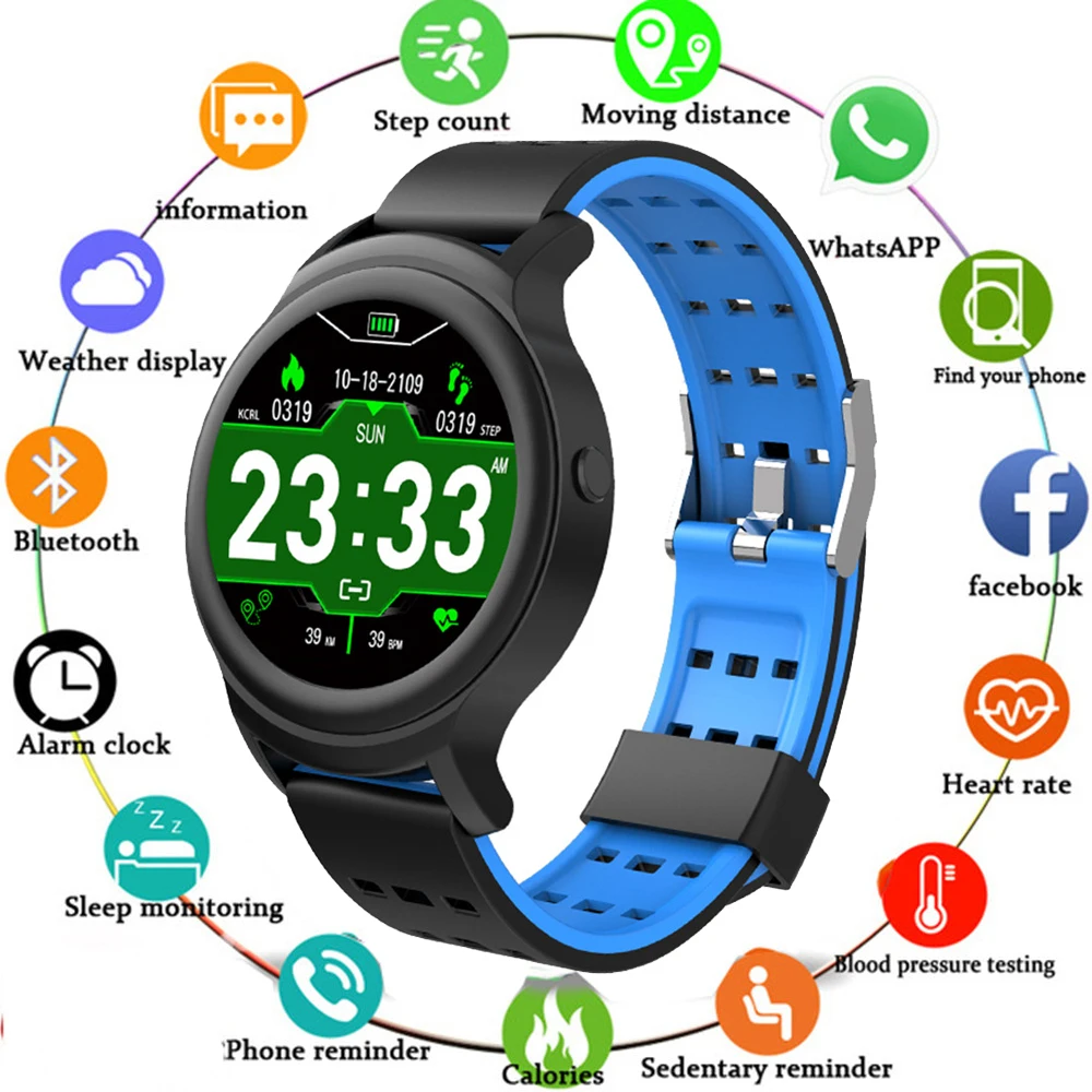 

Color Screen 180Amh Battery Smart Wristband Watch IP67 Waterproof Heart Rate Blood Pressure Tracker Smartband Sport Watch