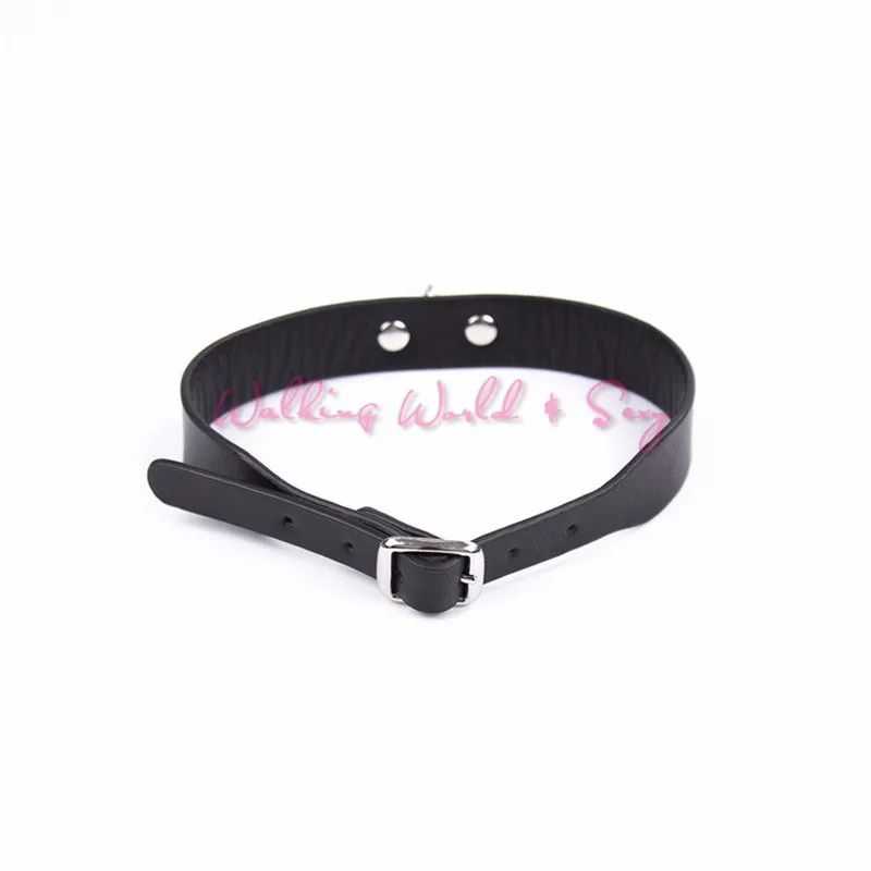 Adult Game Black Pu Leather Sex Collar Neck Strap Adjustable Belt Slave Fantasy Bondage Collar BDSM Erotic Sex Toys For Couples (2)