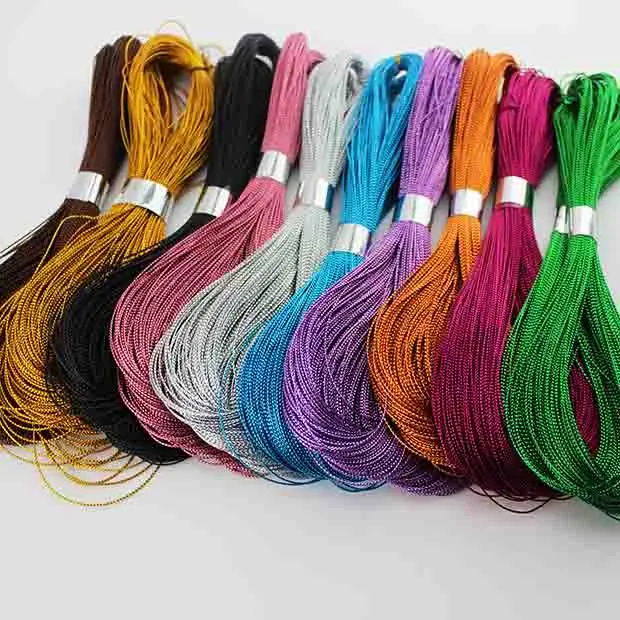 

10pc/lot 10colors 0.8mm without core elastic gold silver threads embroidery thread sewing line yarn thread free shipping