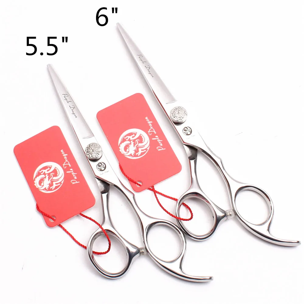 

5.5" 6.0" Japan Titanium Silver Screw Purple Dragon Professional Hairdresser's Scissors Cutting Shears Salon Hair Scissors Z9013