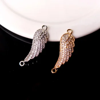 

10Pcs CZ crystal Wing Double Bails Charm,CZ zircon Micro pave Connector,Jewelry Finding DIY Bracelet necklace making CT143