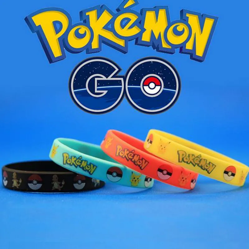 1000 шт. 4 разных рисунка карманные монстры браслет Pokemon Go детские игрушки ремешок