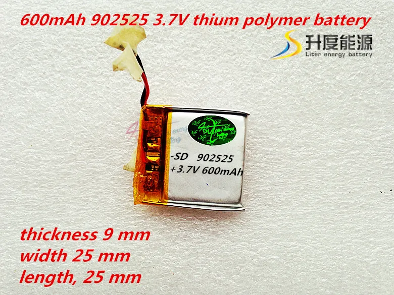 600mAh 902525 3 7 V thium полимерная батарея MP3 MP4 GPS точечный ручка дистанционное