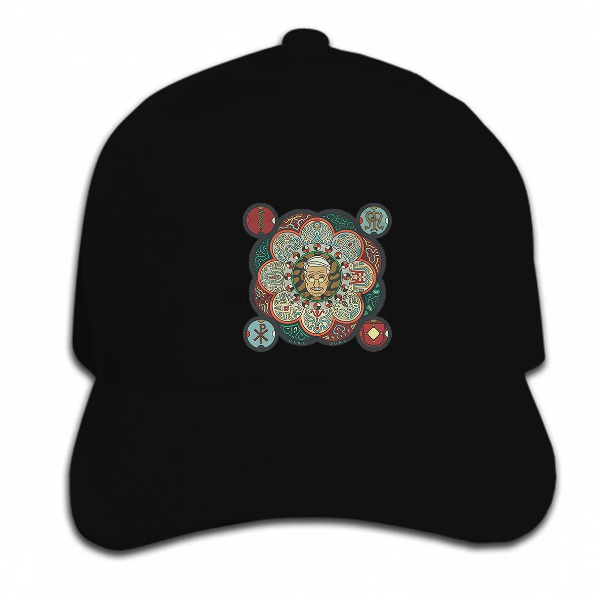

Print Custom Baseball Cap Hip Hop Carl Jung Artwork The Red Book mandala Hat Peaked cap
