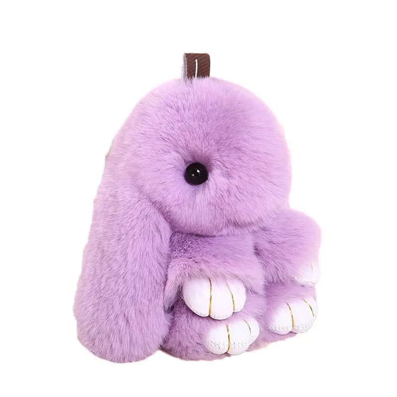 

Cute Rabbit With Pom Pom Plush Toy With Keychain Cartoon Key Pendant Soft Stuffed Animal Toys Kids Girls Bag Hang Pendant
