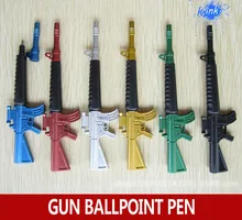 30 unids/lote bolígrafo de pistola de juguete creativo como papelería escolar, diseño de pistola de submáquina bolígrafo de punta de bola para niños