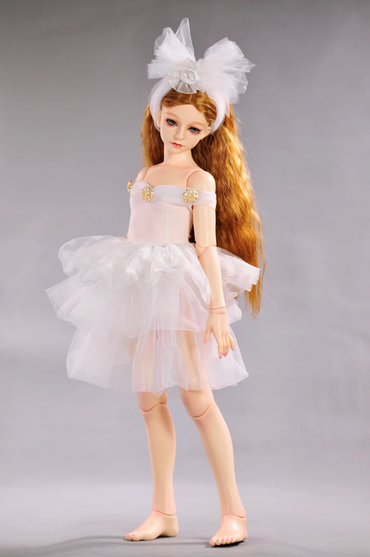 BJD doll accessories doll clothes 55 60cm 1 3BJD White Swan skirts head flower