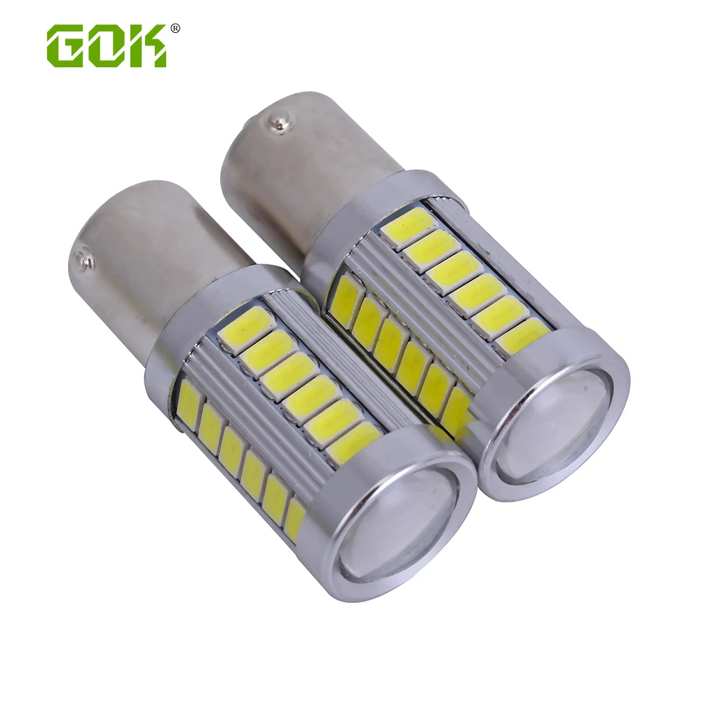 10 X BA15S LED 1156 33smd 5630 LED 1157 BAY15D 33led белые огни 12 В с Топ объектива автомобиля обратный задний тормоз лампы накаливания хвост Лампы для мотоциклов