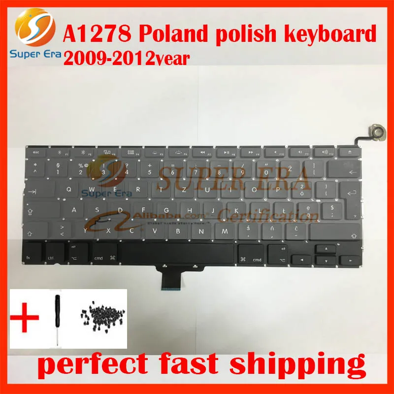 NEW original for font b macbook b font pro 13inch A1278 poland polish keyboard clavier without