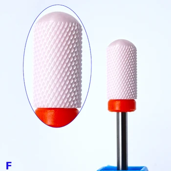 

Large barrel top manicure tool pink ceramic nail drill bit manicure pedicure polishing machine milling cutter accessories