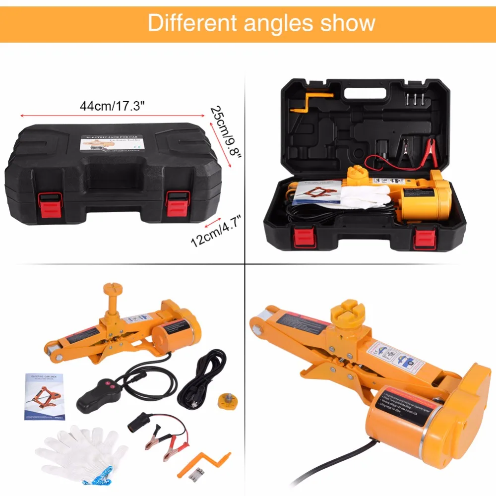 Oversea US DE GB AU 3Ton 12V DC Автомобильный авто Электрический домкрат подъёмный SUV Van Garage и