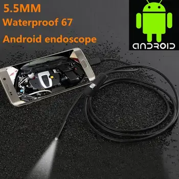 

LESHP 6LED 5.5mm 1/1.5/2/3.5/5M Lens Endoscope Waterproof Inspection Borescope for Android Focus Camera Lens USB Cable Endoscope