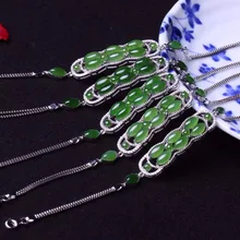 Природного нефрита и браслет из нефрита, 8 лошадиный глаз 4 зерна нефритовый шарик jade Мозаика bracelet.1657