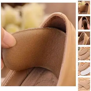 

5 Pairs Fabric Sticky Back Heel Grips Cushion Insole Pad Liners Shoe Sponge
