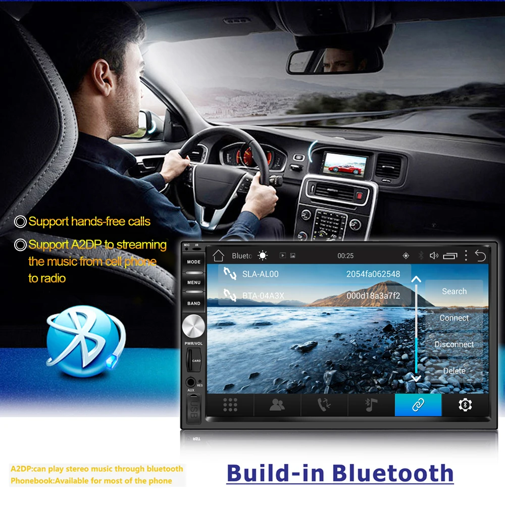 Clearance 7" Android 6.0 Quad Core 2G+32G Universal Double 2Din Car Audio Stereo Bluetooth GPS Audio Navigation Radio Kits Car Multimedia 10