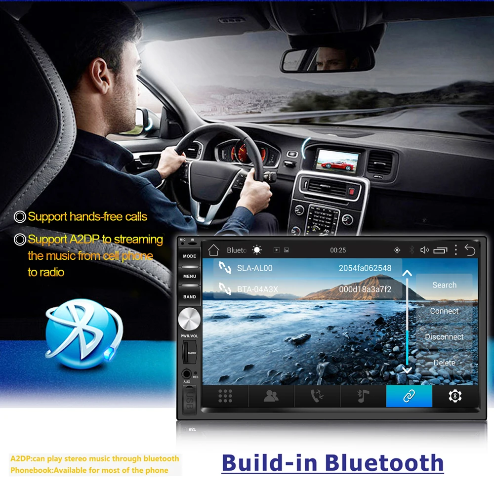 Best 7" Android 8.0 Quad Core 2G+16G Universal Double 2 Din Car Audio Stereo GPS Navigation Car Radio Kits Car Multimedia RDS no dvd 19