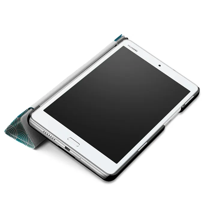 Закаленное стекло Защитная пленка+ PU Чехол-подставка для huawei Mediapad M3 Youth Lite 8 CPN-W09 CPN-AL00 " планшет