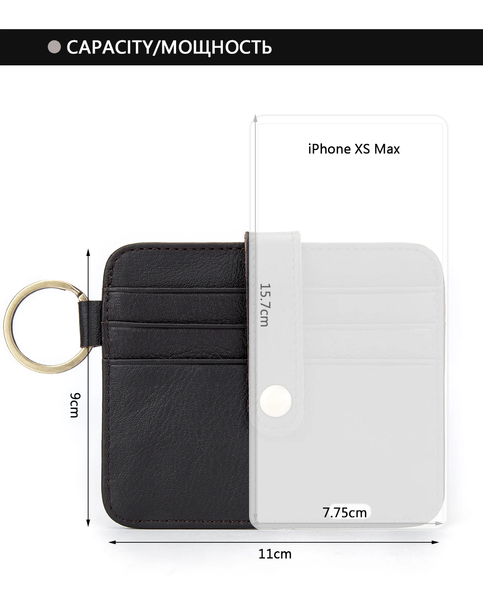 19 men's card holder wallet leather genuine business bank card holder for men mini credit card pocket protection cardholder