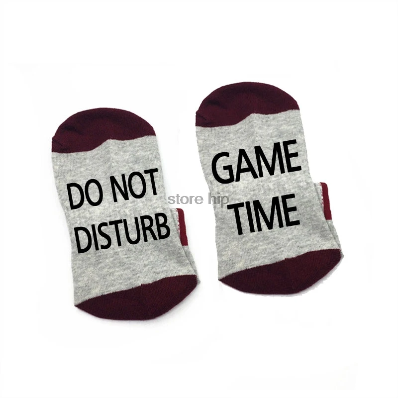 Do not disturb game time Words on Socks cotton comfortable unisex Men Women Sock