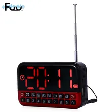 FUU L80 FM радио Музыкальный плеер стерео TF карта с usb-портом со светодиодный дисплей AM/FM мини портативные музыкальные часы радио USB плеер