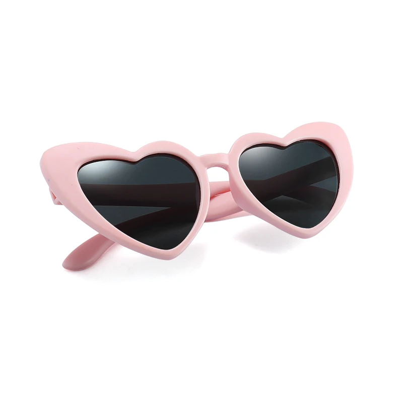 TR90 Kids Polarized Sunglasses Children Heart Sun Glasses Girls Boys Silicone UV400 Child Mirror Baby Eyewear Gafas