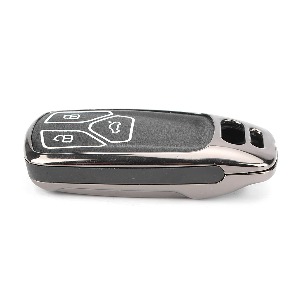 For 2017 Audi A4 A6 A8 Remote Key Fob Case Shell Key Chain 3 buttons Superior Auto Car Automobile Parts Accessories