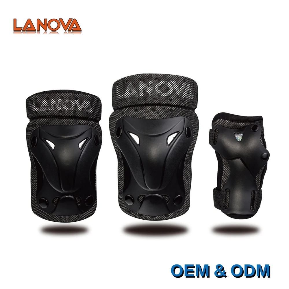 LANOVA gear Детский Молодежный защитный набор, наколенники и налокотники с наручными щитками для мульти-видов спорта на открытом воздухе