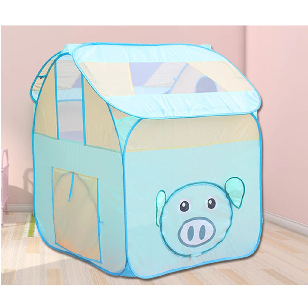 Мультяшный поросенок Cubby стиль Игровая палатка, всплывающие игровой домик палатка-замок игрушка детская хижина океан мяч Яма бассейн дети крытый и открытый игры