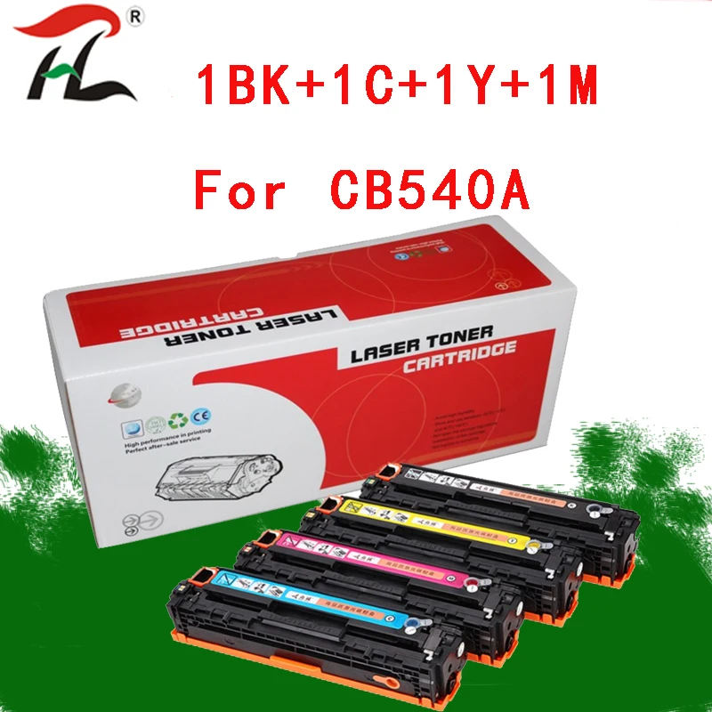 

4PK Compatible toner cartridge CB540A 540A CB541A CB542A CB543A 125A for HP laserjet 1215 CP1215 CP1515n CP1518ni CM1312 printer
