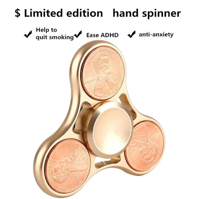 

2017 New Specie Fidget Tri-Spinner Metal Hand Spinner Fidget Spinner For Autism ADHD Anti Stress Toys Free Shipping