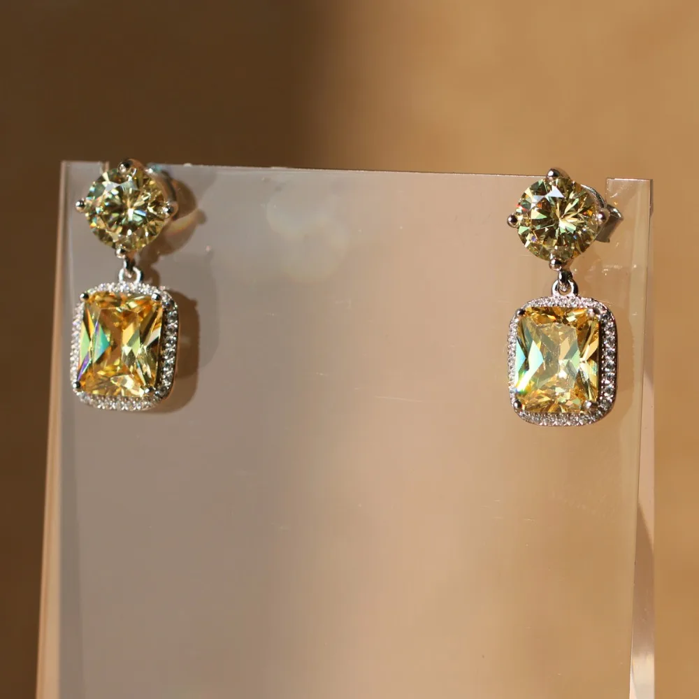 Wedding Earrings 925 Sterling Silver Cubic Zirconia for Women Dangle Bridal Earrings Fashion Accessories - Image 3