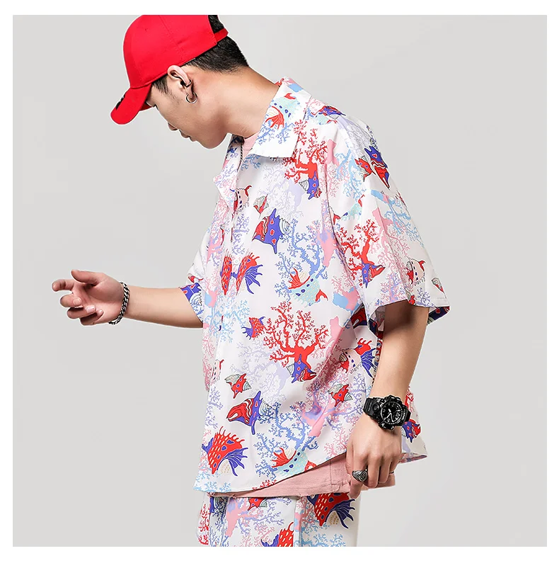 Мужская Летняя Пляжная гавайская рубашка, брендовые рубашки с коротким рукавом и цветочным принтом, мужская повседневная одежда для отдыха, Camisas, большие размеры 5XL