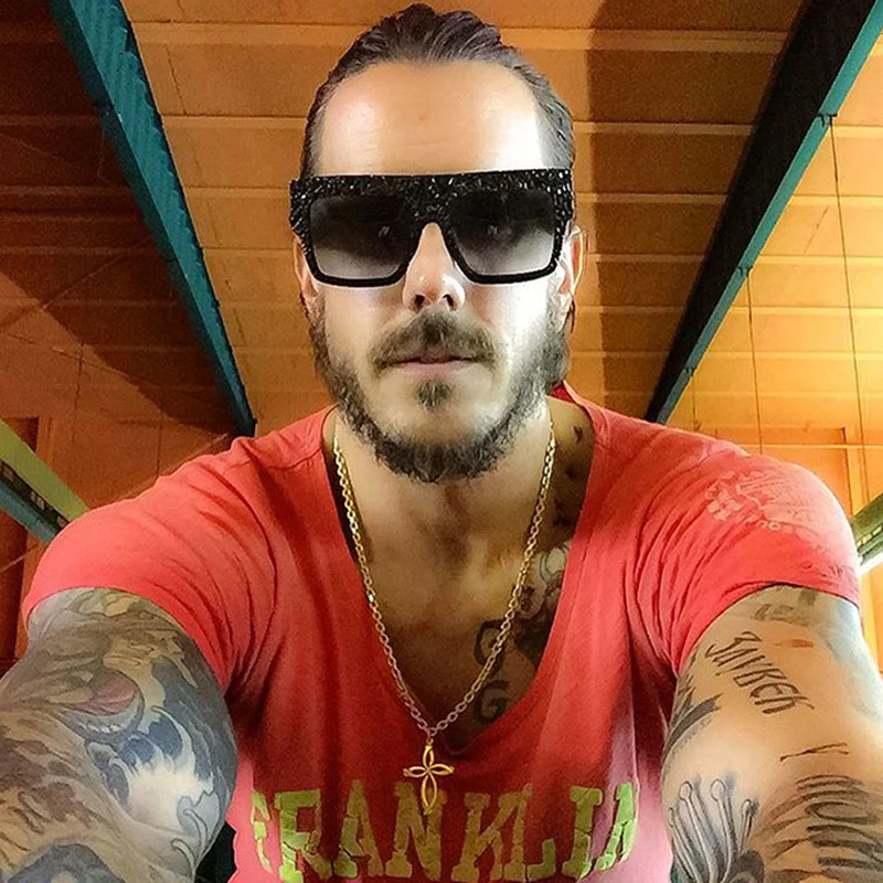 

Pop Age Famous Celebrity Diamond Oversized Men Sunglasses Fashion Square Women Sun Glasses Lunettes de soleil Gafas 400UV