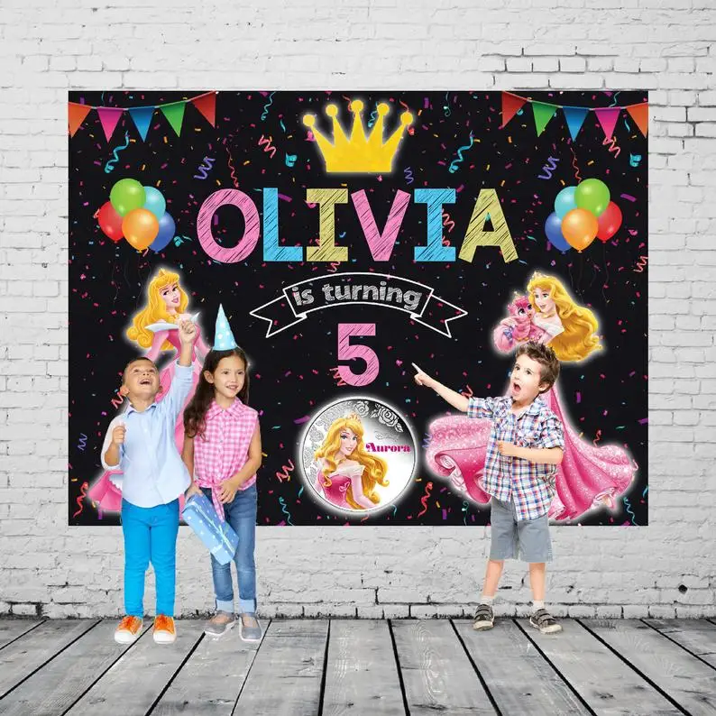 

MEHOFOTO Photography Background Princess Aurora Wall Warm New Born Baby Birthday Theme Backdrop Professional Photo Studio