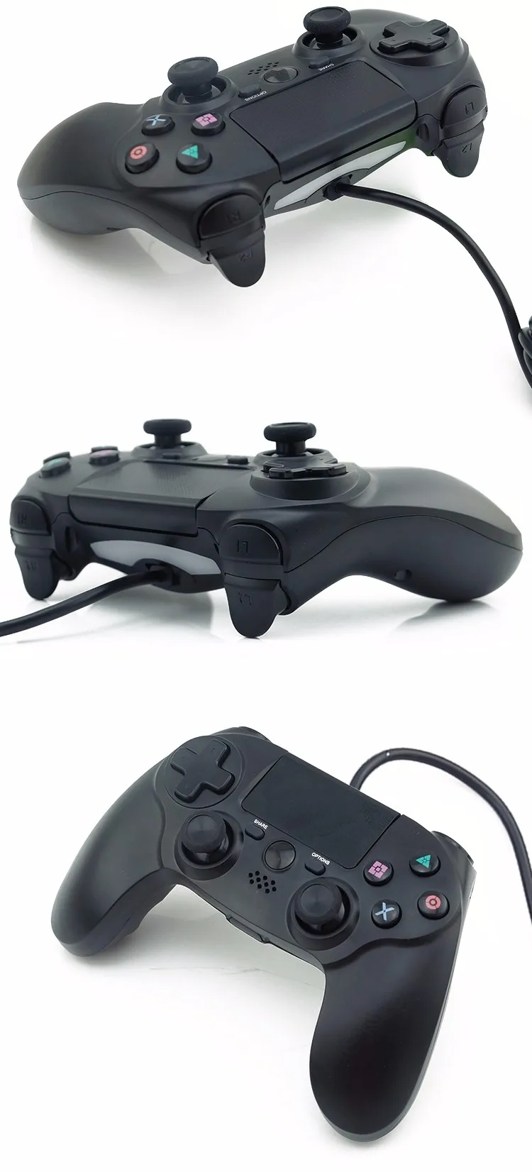 Для Playstation 4 PS4 проводной игровой контроллер двойная вибрация 6 Axies геймпады для PS4 PC MAC игровой джойстик USB джойстики кабель 10 футов