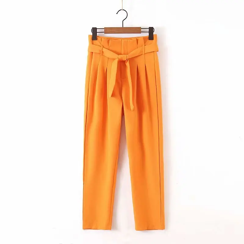 

XL45-2190 European and American Fashion Belt Casual Pants