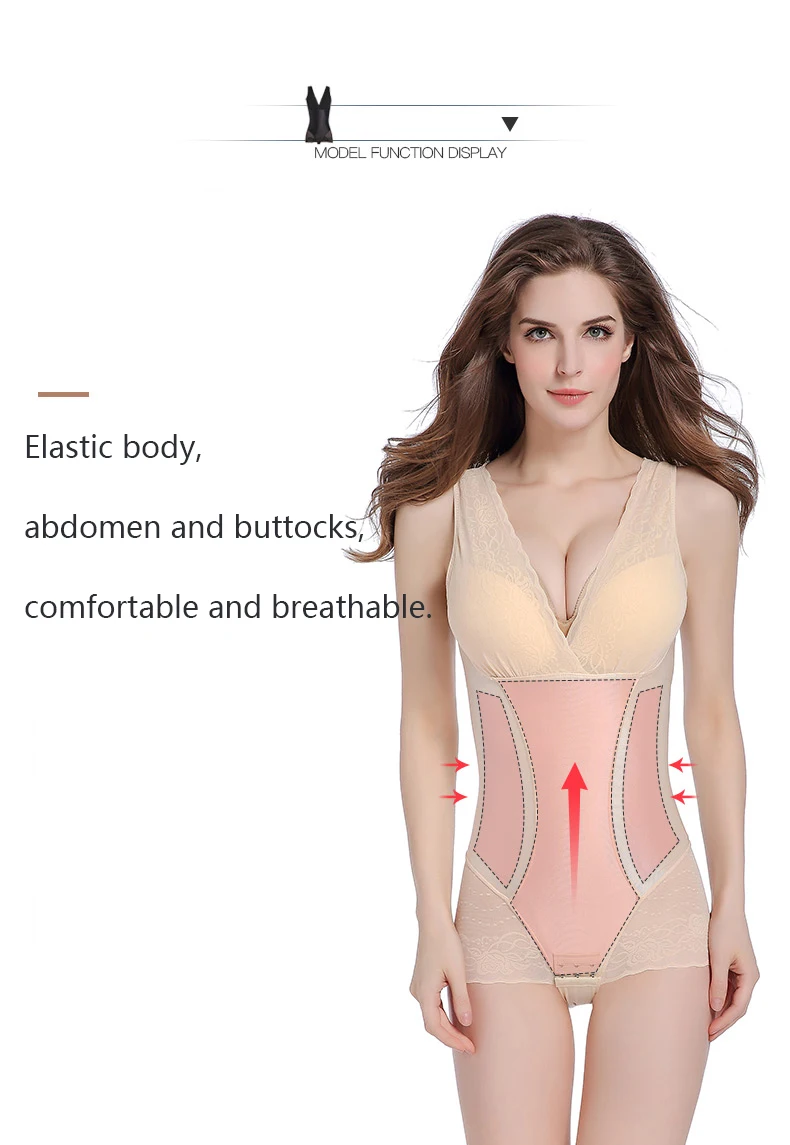 Lady Slimming Burn Fat Briefs Shapewear Tummy Slim Bodysuit Full Body Shaper Slimming Underwear Vest Bodysuits Jumpsuit M-XXL (10)