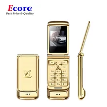 Ulcool V9 роскошный раскладушка телефон мини флип сотовый телефон металлический дизайн с 1,54 дюймов FM MP3 Bluetooth Dialer анти-потеря мобильного телефона