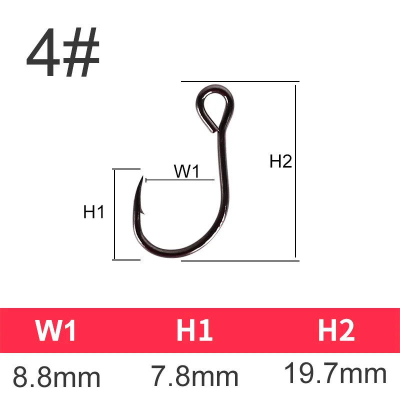 База для рыбалки оборудование-Крючки Аксессуары одинарные крючки с перьями привлекательные 1#/2#/4#/6# высокоуглеродистая Сталь 4 шт./упак - Цвет: Size 4